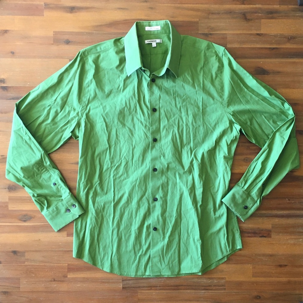 Express 1MX Fitted Dress Shirt